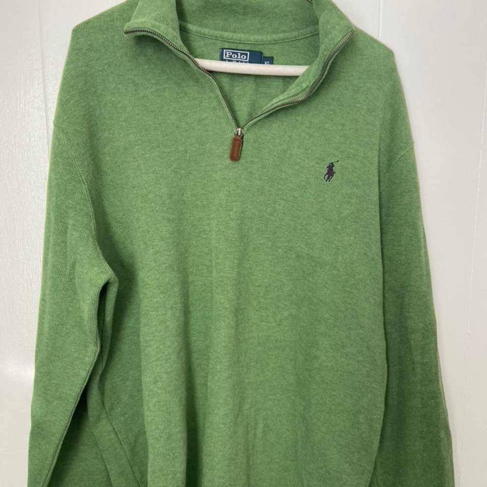 Polo by Ralph Lauren XL Green Quarter Zip PullOver